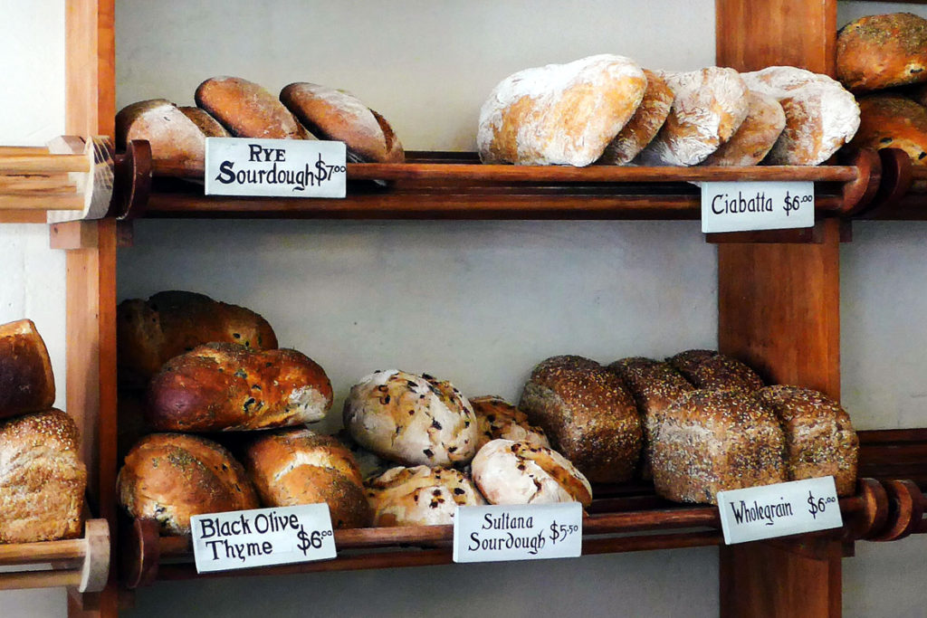 Auslage in einer Bäckerei in Oamaru
