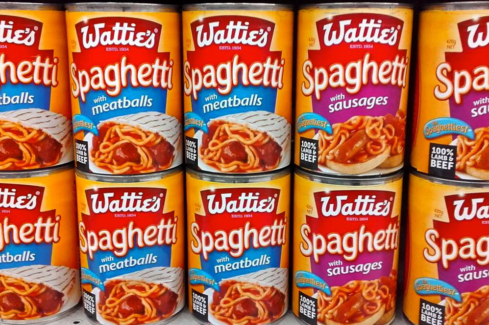 Kiwi-Klassiker: Watties Spaghetti aus der Dose